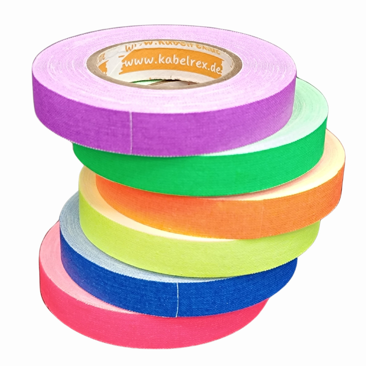 Neon Gaffer Tape 6er-Pack – 1,2 cm x 10 m je Rolle Multicolor für kreative Einsätze!