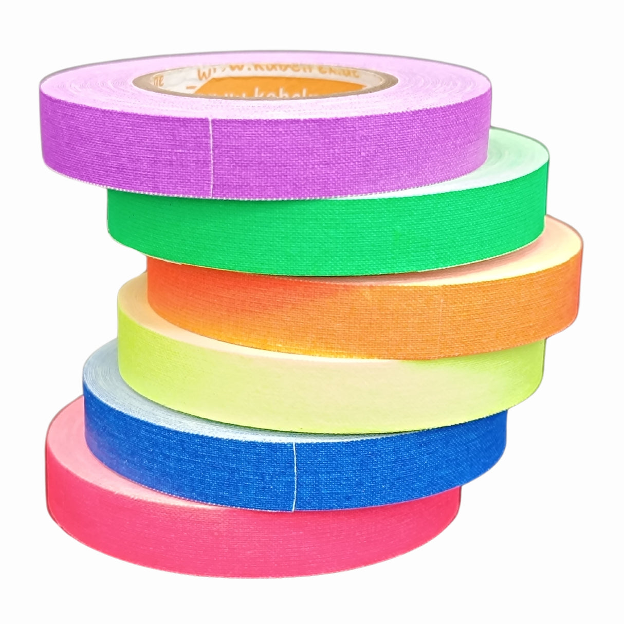 Neon Gaffer Tape 6er-Pack – 1,2 cm x 10 m je Rolle Multicolor für kreative Einsätze!