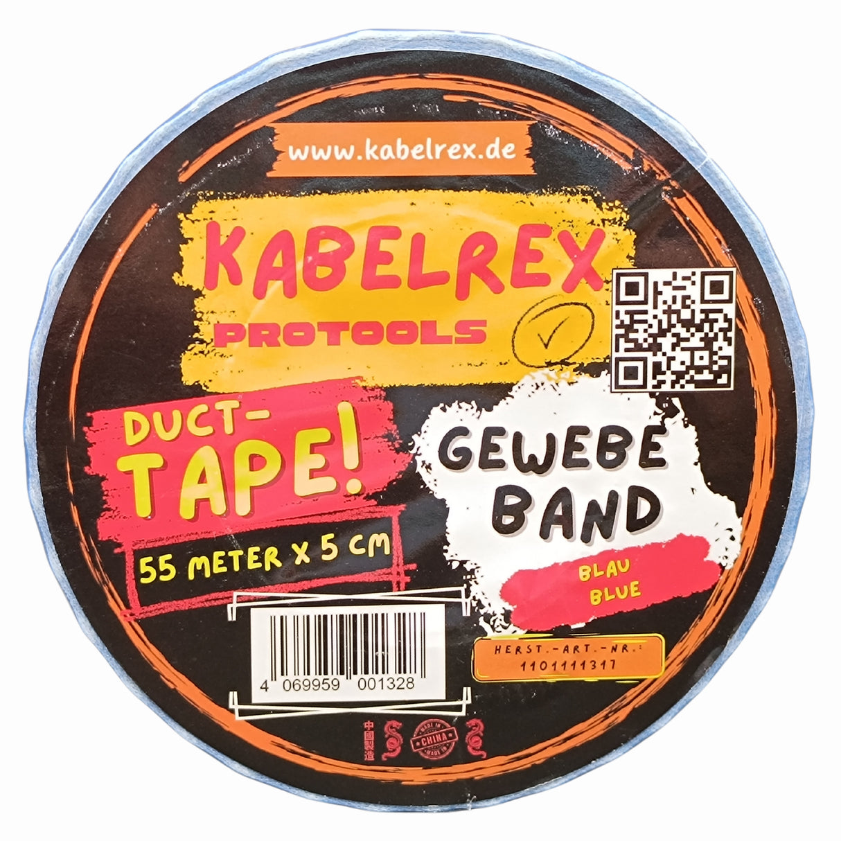 Duct Tape Blau - 5cm x 55m – Extra Stark & 10% Mehr Länge!