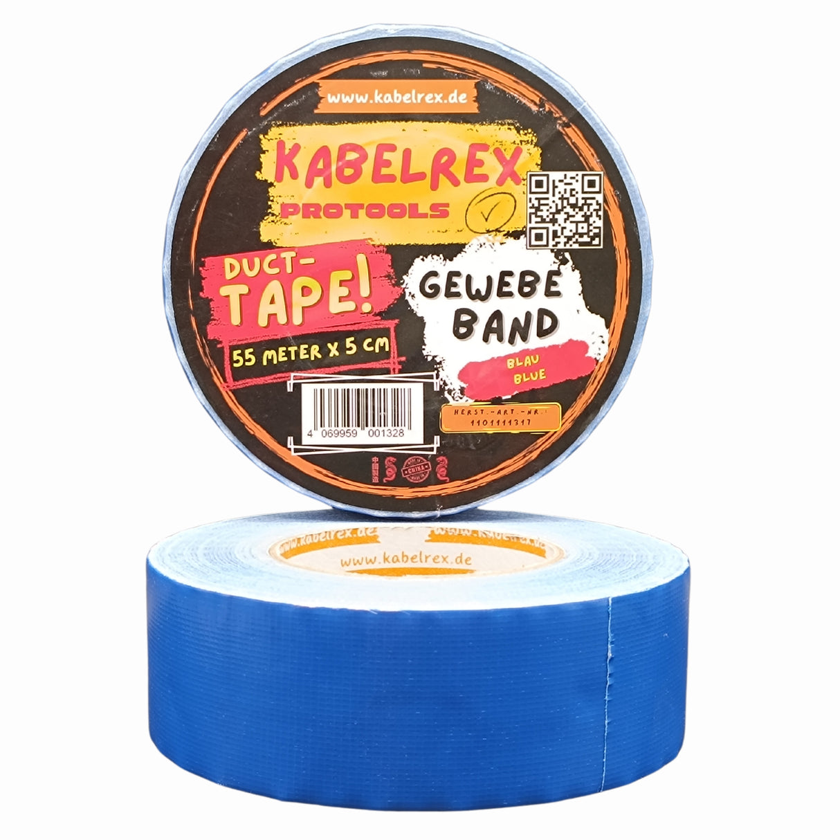 Duct Tape Blau - 5cm x 55m – Extra Stark & 10% Mehr Länge!