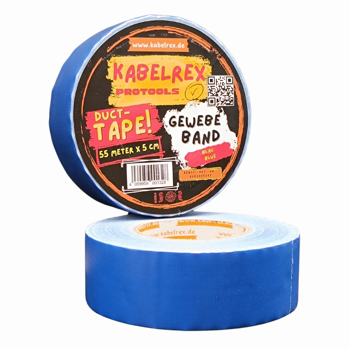 Duct Tape Blau - 5cm x 55m – Extra Stark & 10% Mehr Länge!