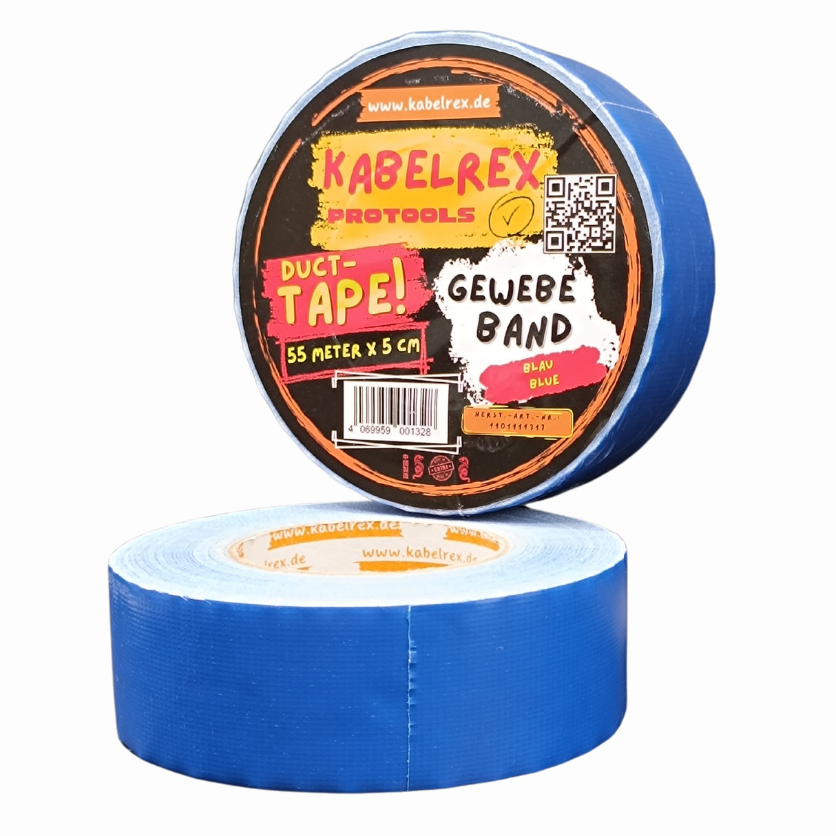Duct Tape Blau - 5cm x 55m – Extra Stark & 10% Mehr Länge!