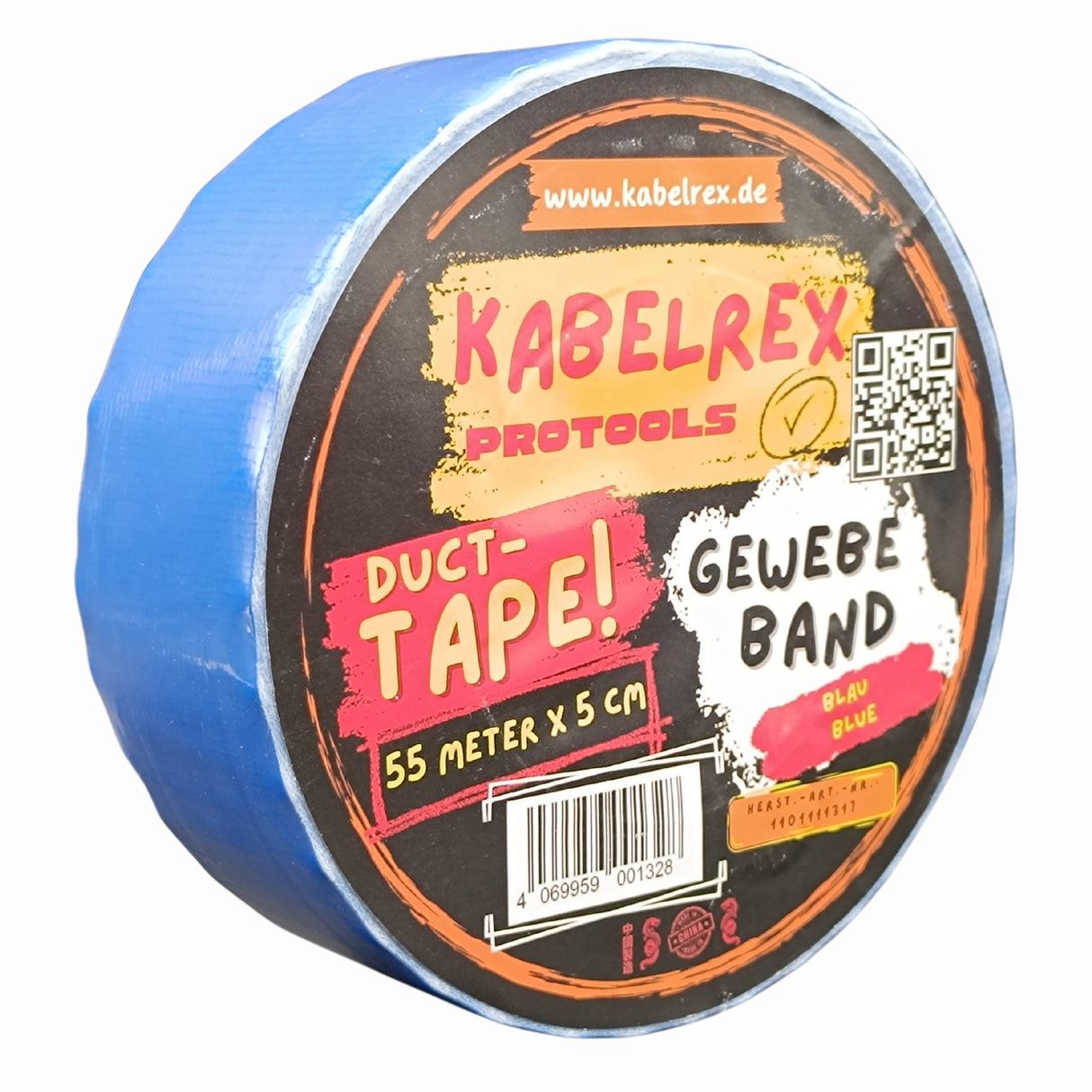 Duct Tape Blau - 5cm x 55m – Extra Stark & 10% Mehr Länge!
