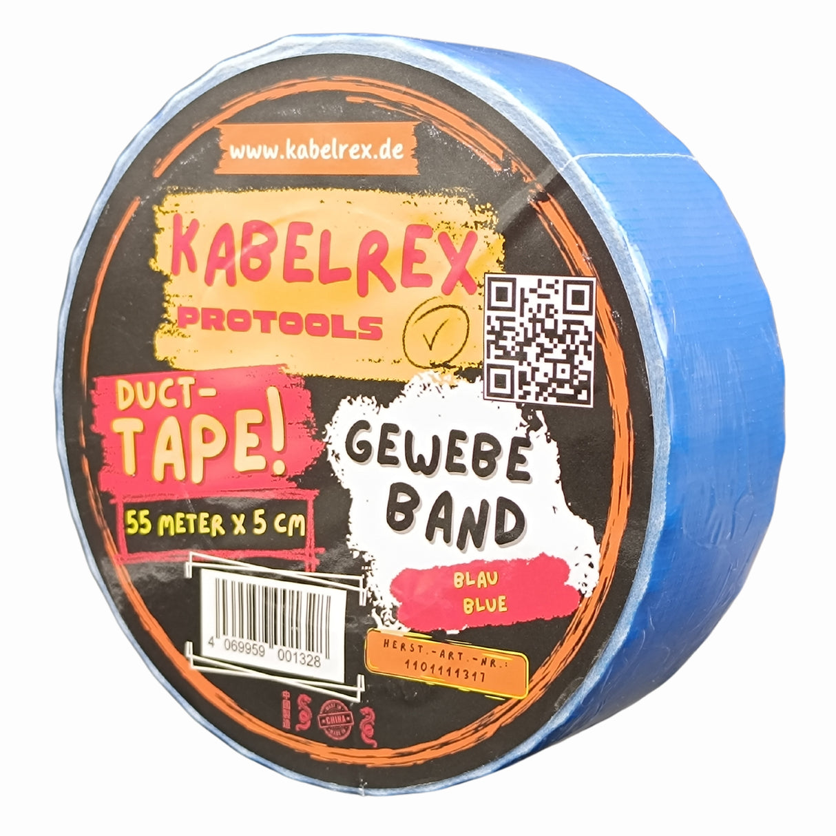 Duct Tape Blau - 5cm x 55m – Extra Stark & 10% Mehr Länge!