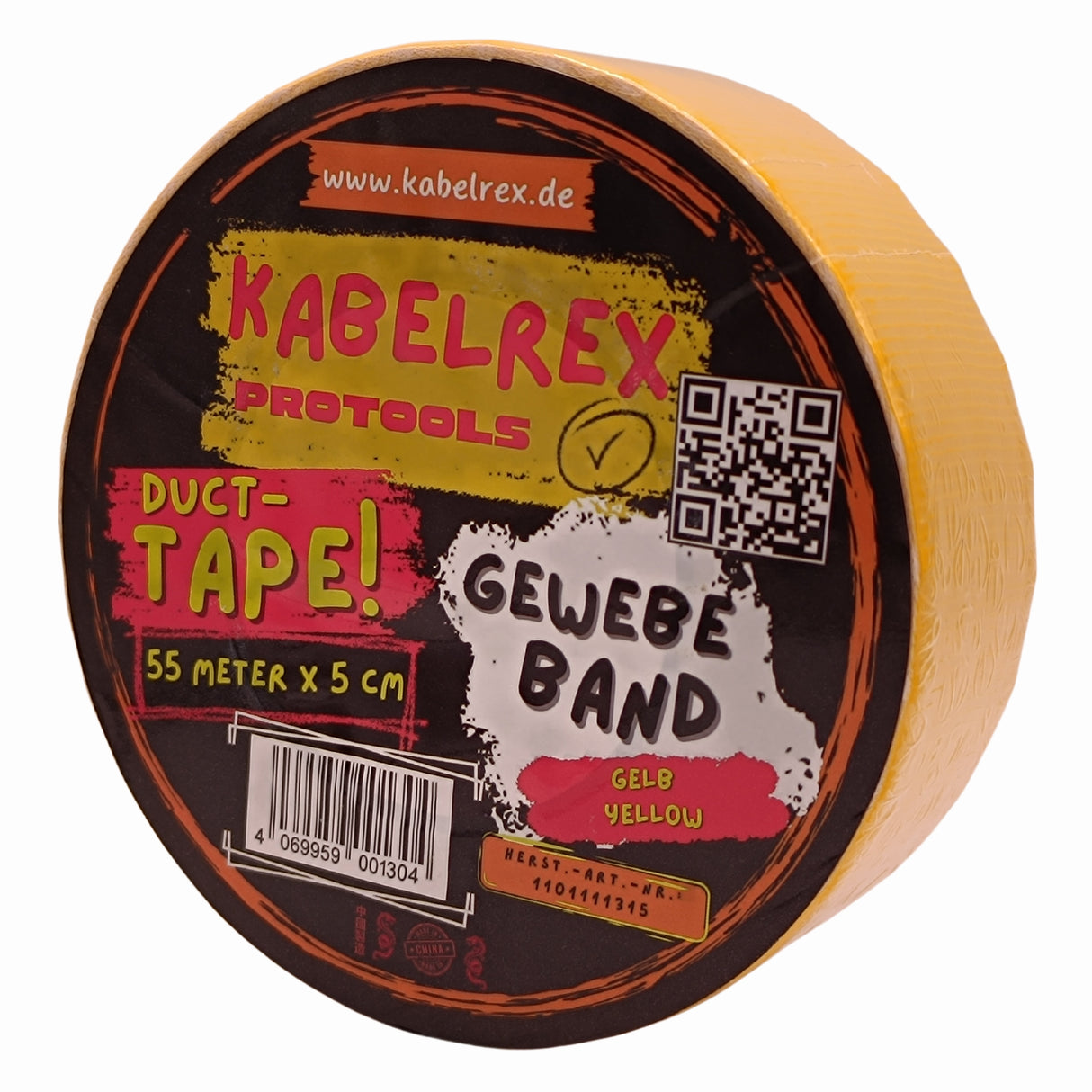 Duct Tape Gelb – 5 cm x 55 m Extra Stark & 10% Mehr Länge!