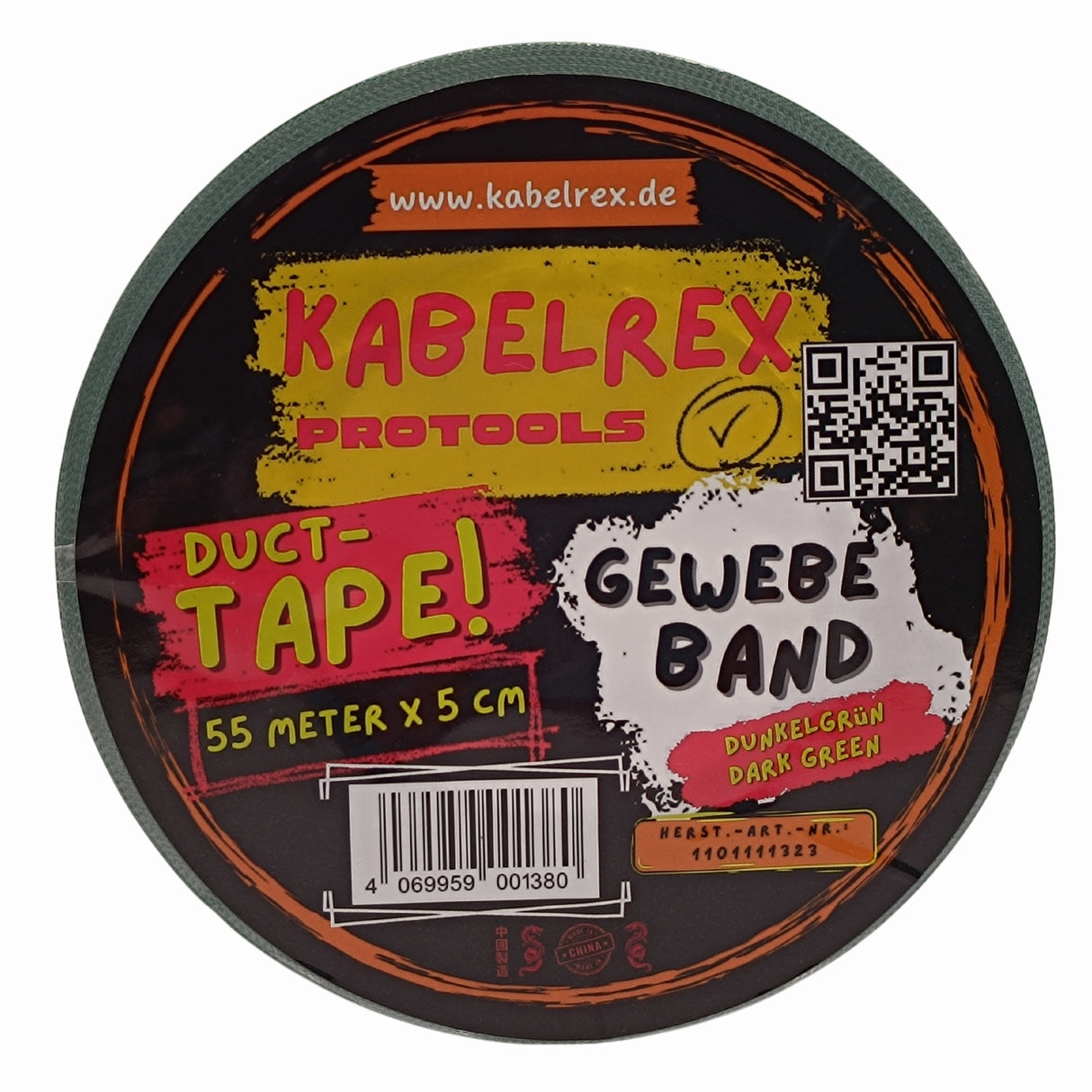 Duct Tape Dunkel Grün – 5 cm x 55 m Extra Stark & 10% Mehr Länge!