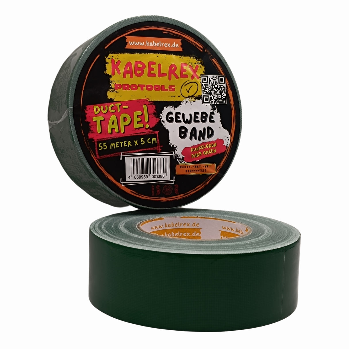 Duct Tape Dunkel Grün – 5 cm x 55 m Extra Stark & 10% Mehr Länge!