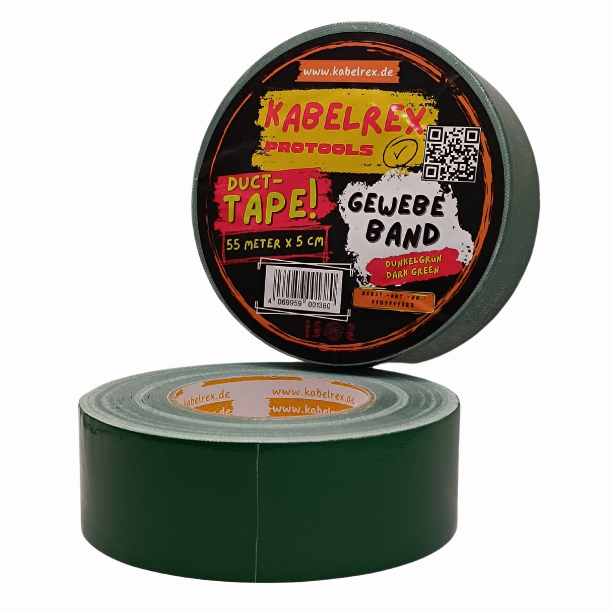 Duct Tape Dunkel Grün – 5 cm x 55 m Extra Stark & 10% Mehr Länge!