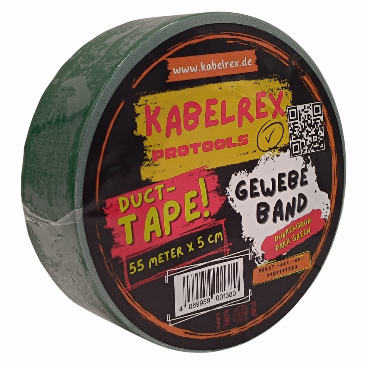 Duct Tape Dunkel Grün – 5 cm x 55 m Extra Stark & 10% Mehr Länge!