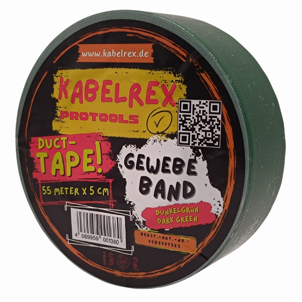 Duct Tape Dunkel Grün – 5 cm x 55 m Extra Stark & 10% Mehr Länge!