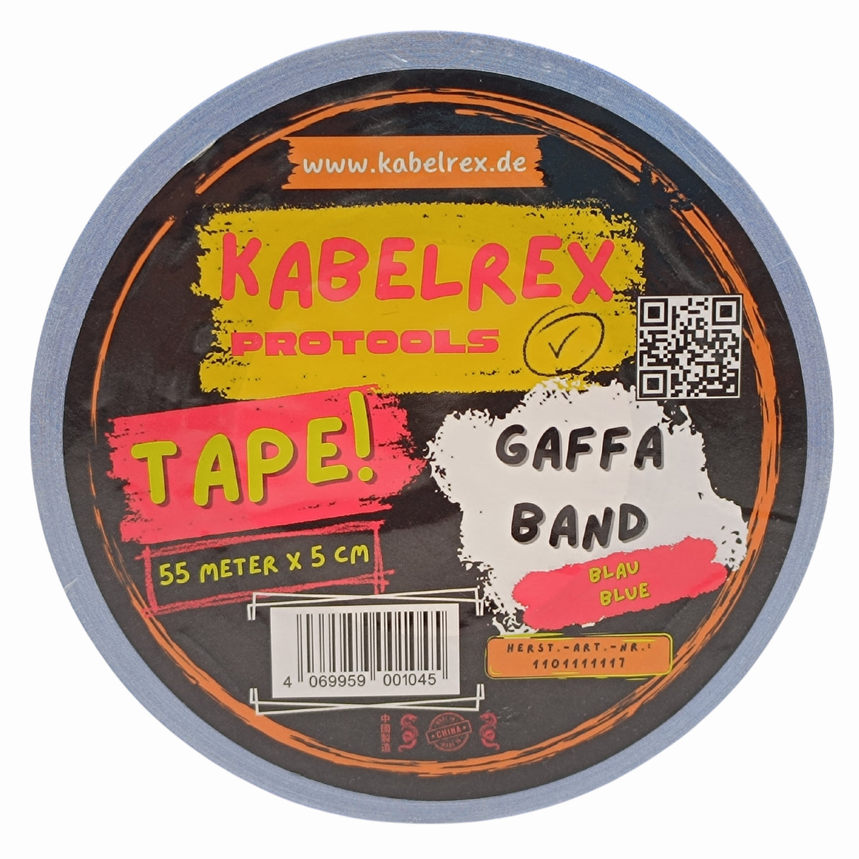 Gaffer Tape Blau – 5 cm x 55 m Extra Stark & 10% Mehr Länge!