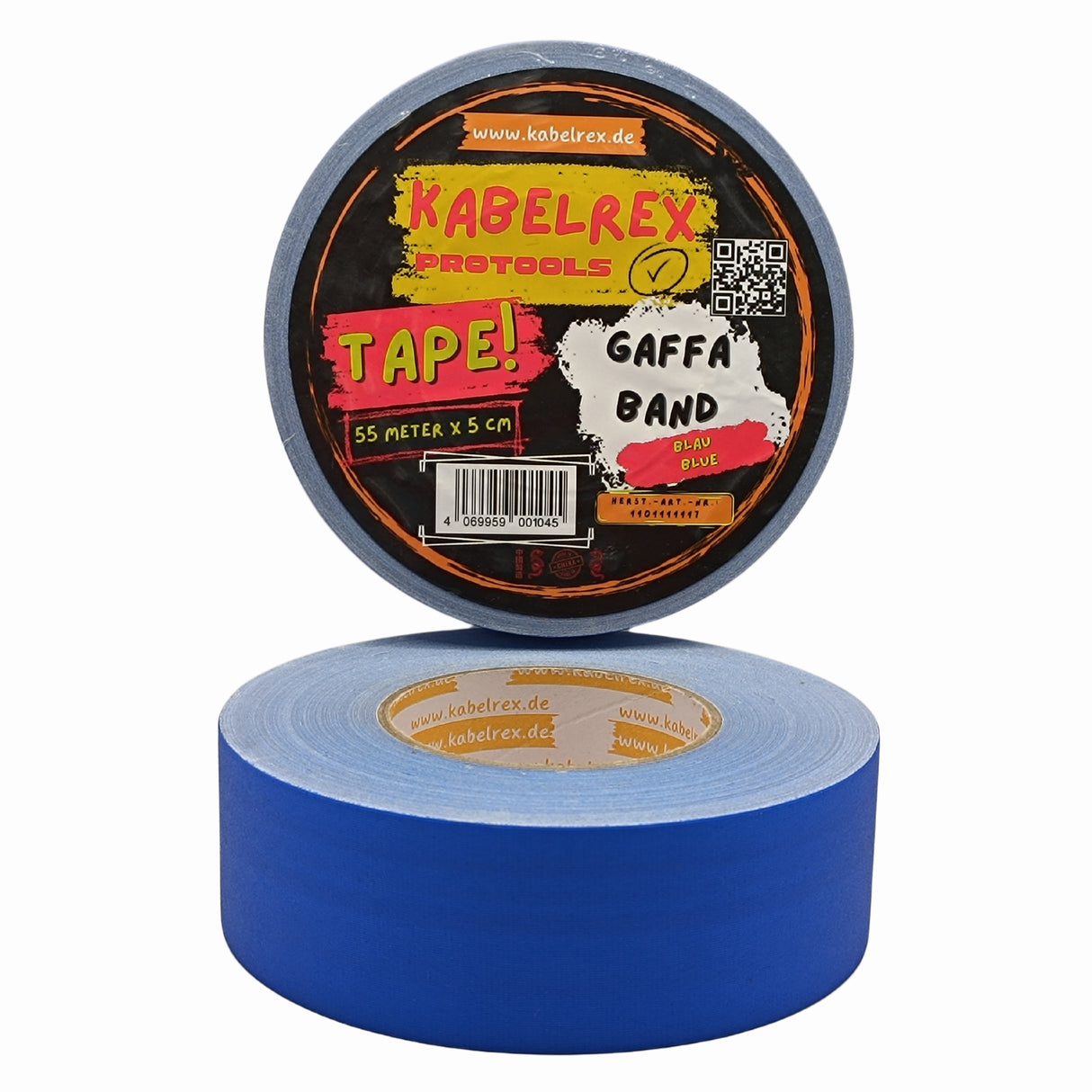 Gaffer Tape Blau – 5 cm x 55 m Extra Stark & 10% Mehr Länge!