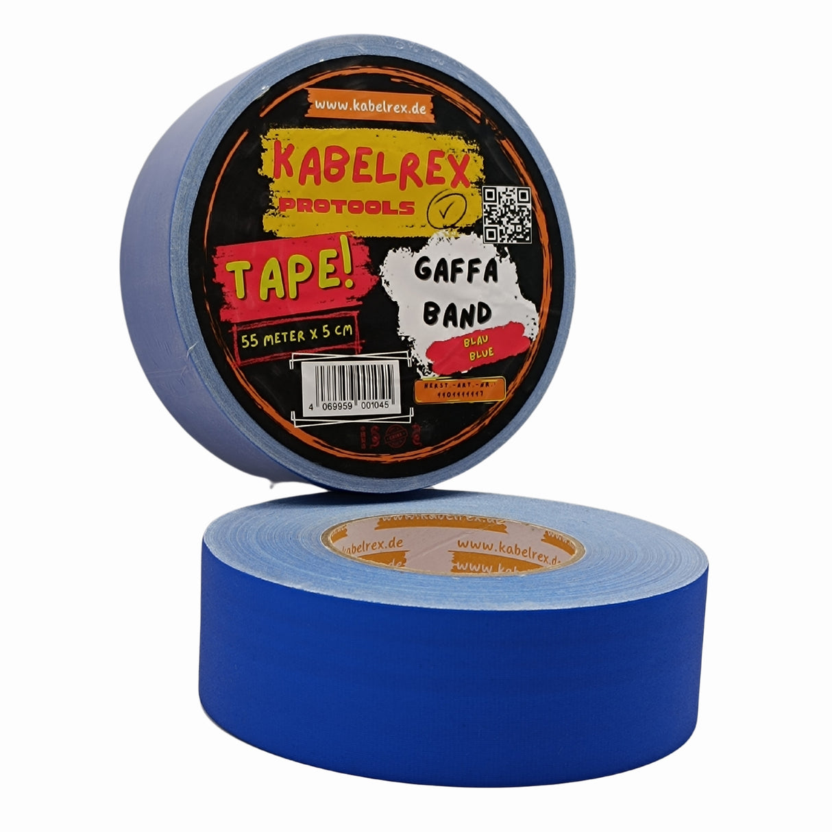 Gaffer Tape Blau – 5 cm x 55 m Extra Stark & 10% Mehr Länge!