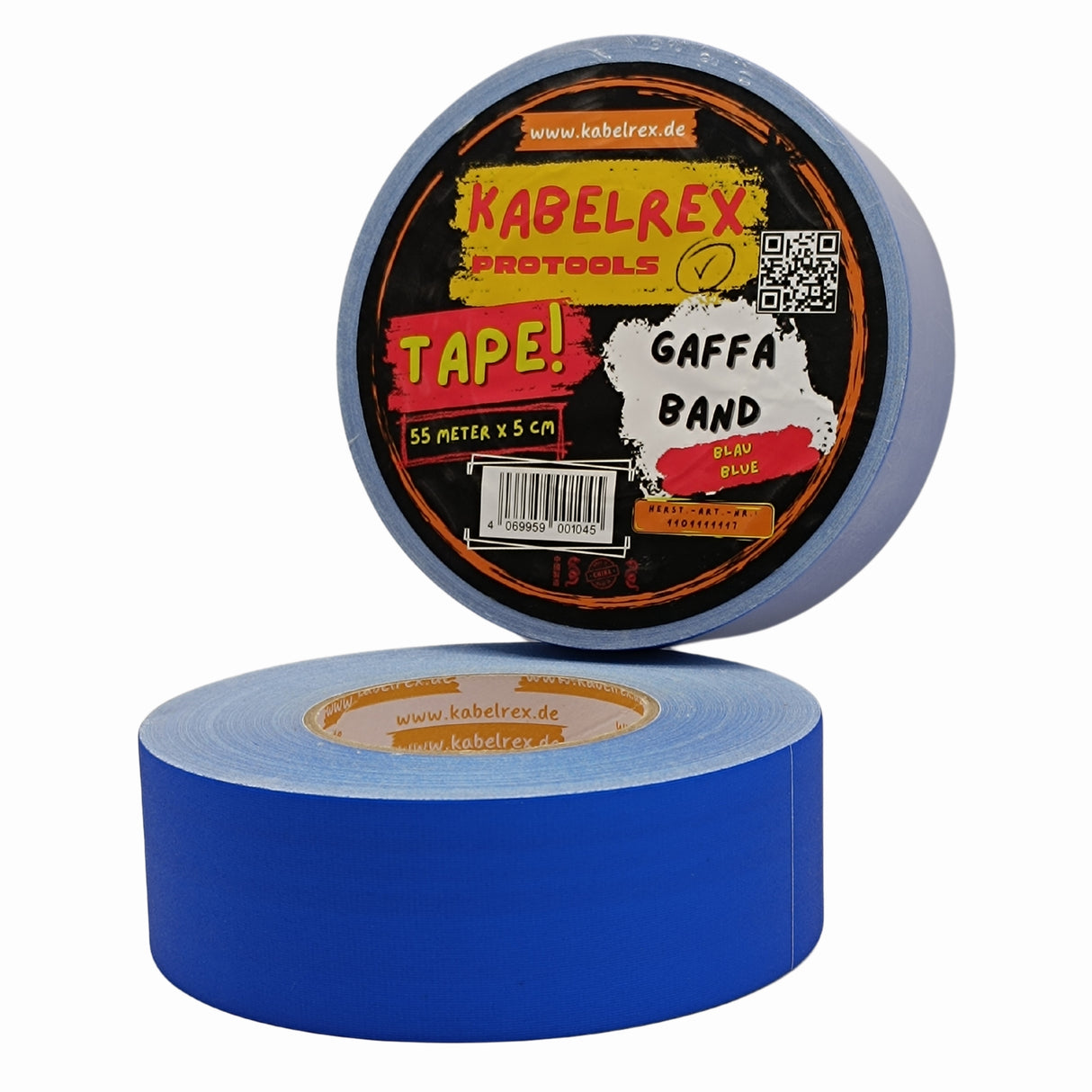 Gaffer Tape Blau – 5 cm x 55 m Extra Stark & 10% Mehr Länge!