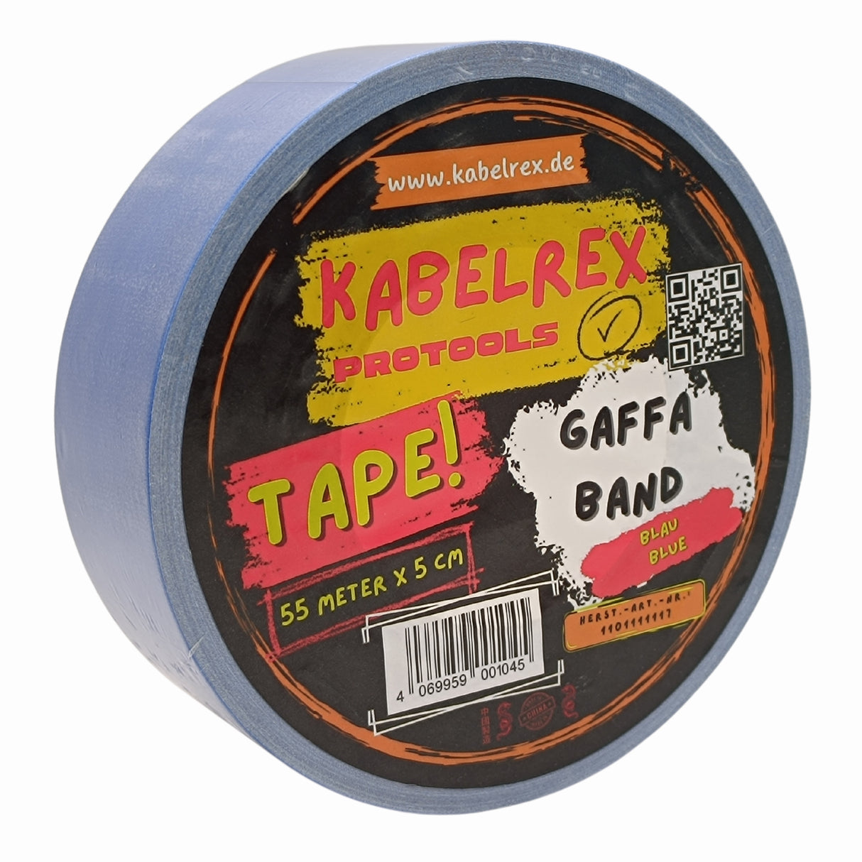 Gaffer Tape Blau – 5 cm x 55 m Extra Stark & 10% Mehr Länge!