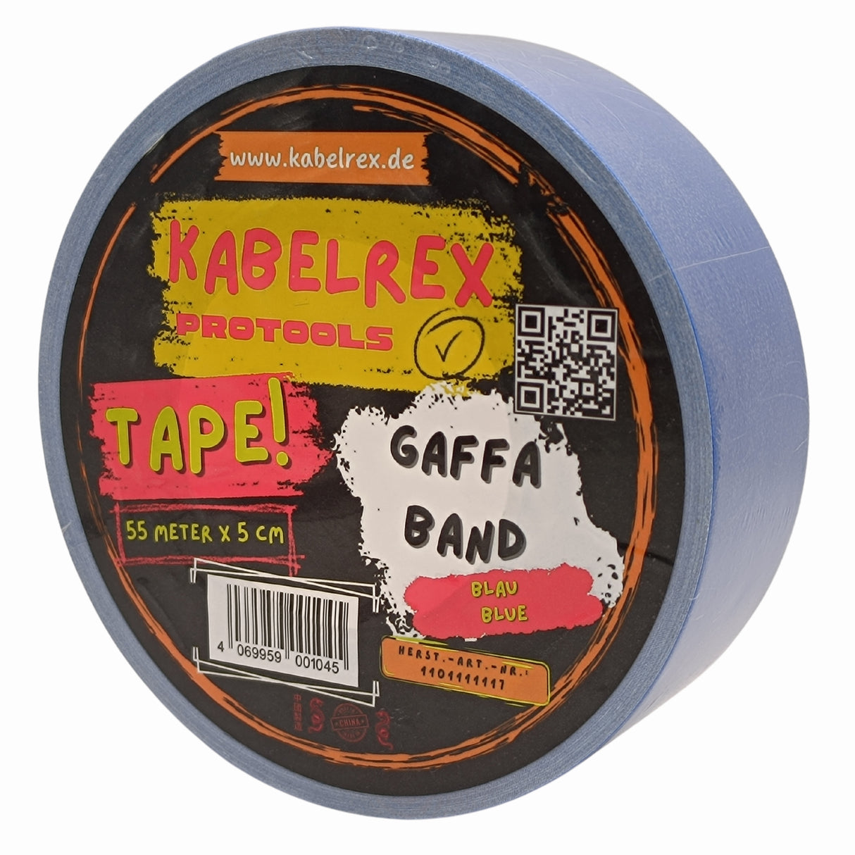 Gaffer Tape Blau – 5 cm x 55 m Extra Stark & 10% Mehr Länge!