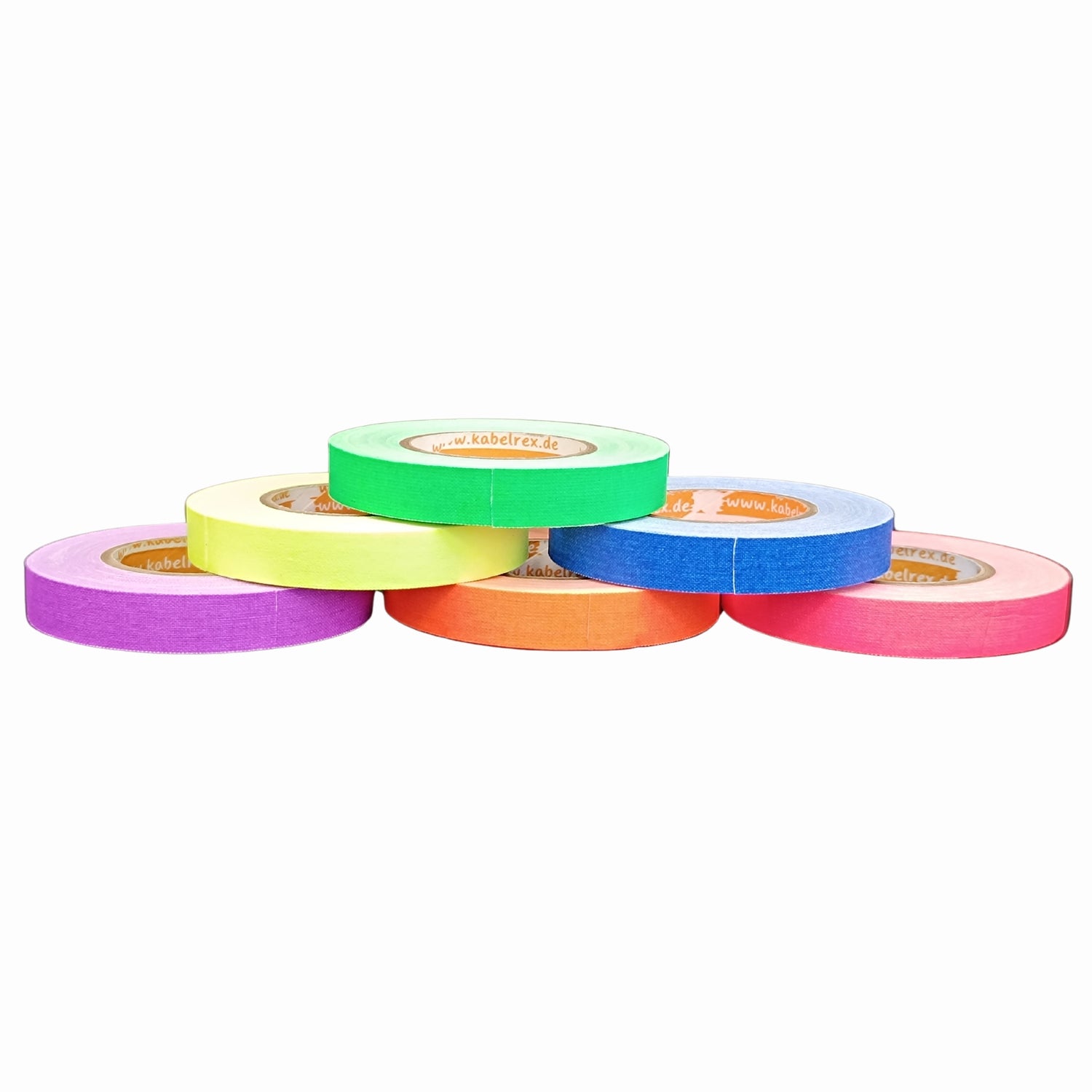 Neon Gaffer Tape 6er-Pack – 1,2 cm x 10 m je Rolle Multicolor für kreative Einsätze!