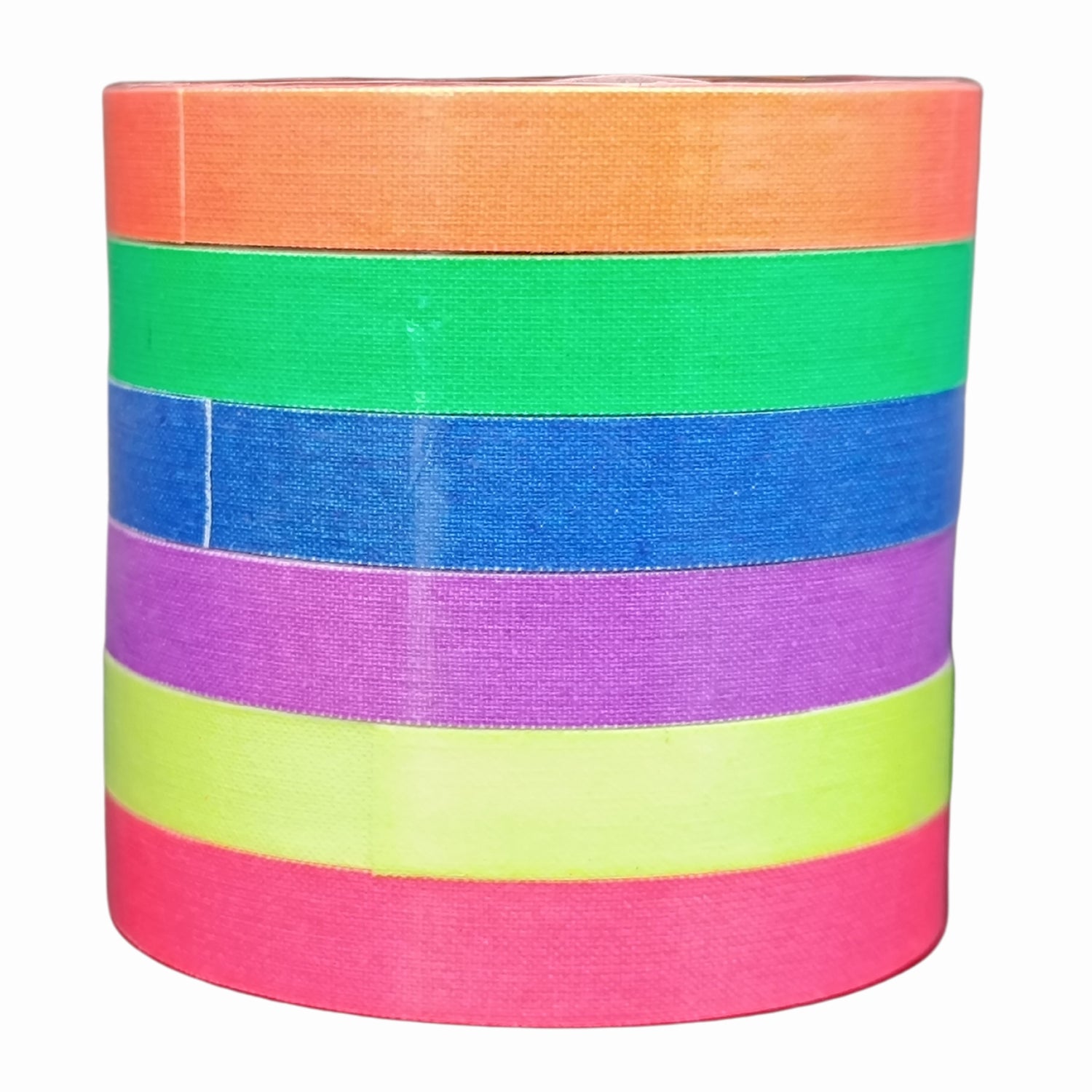 Neon Gaffer Tape 6er-Pack – 1,2 cm x 10 m je Rolle Multicolor für kreative Einsätze!