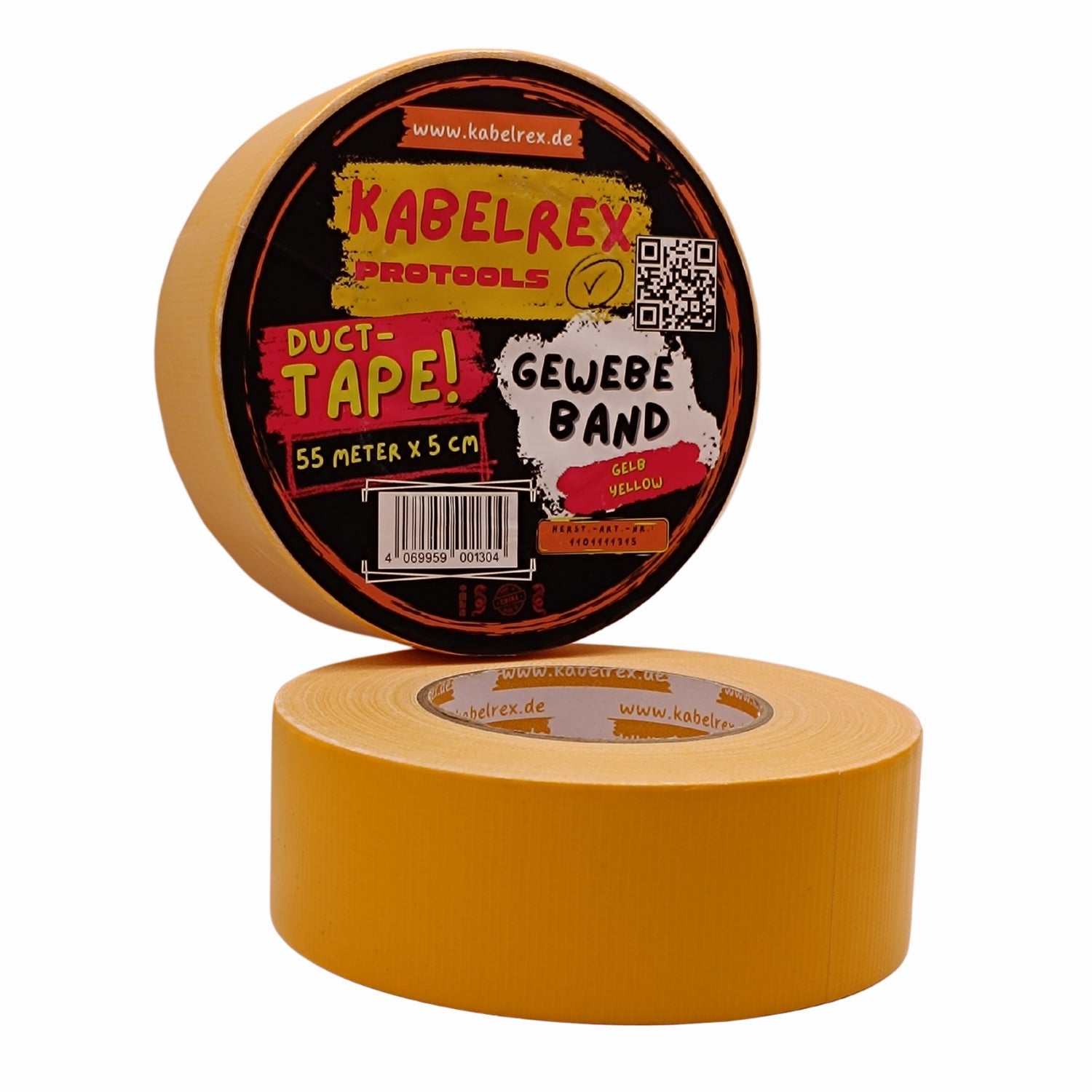 Duct Tape Gelb – 5 cm x 55 m Extra Stark & 10% Mehr Länge!