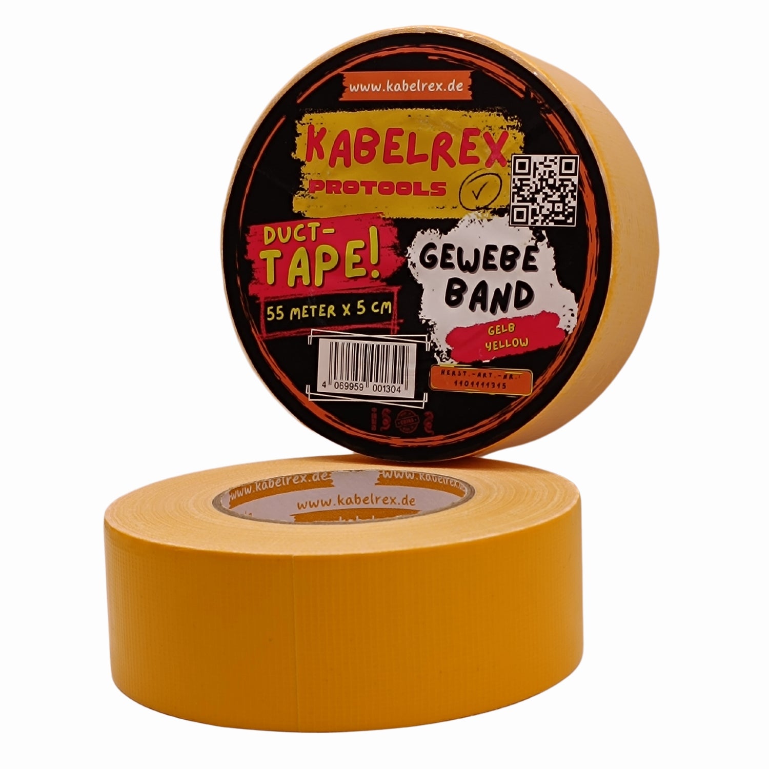 Duct Tape Gelb – 5 cm x 55 m Extra Stark & 10% Mehr Länge!