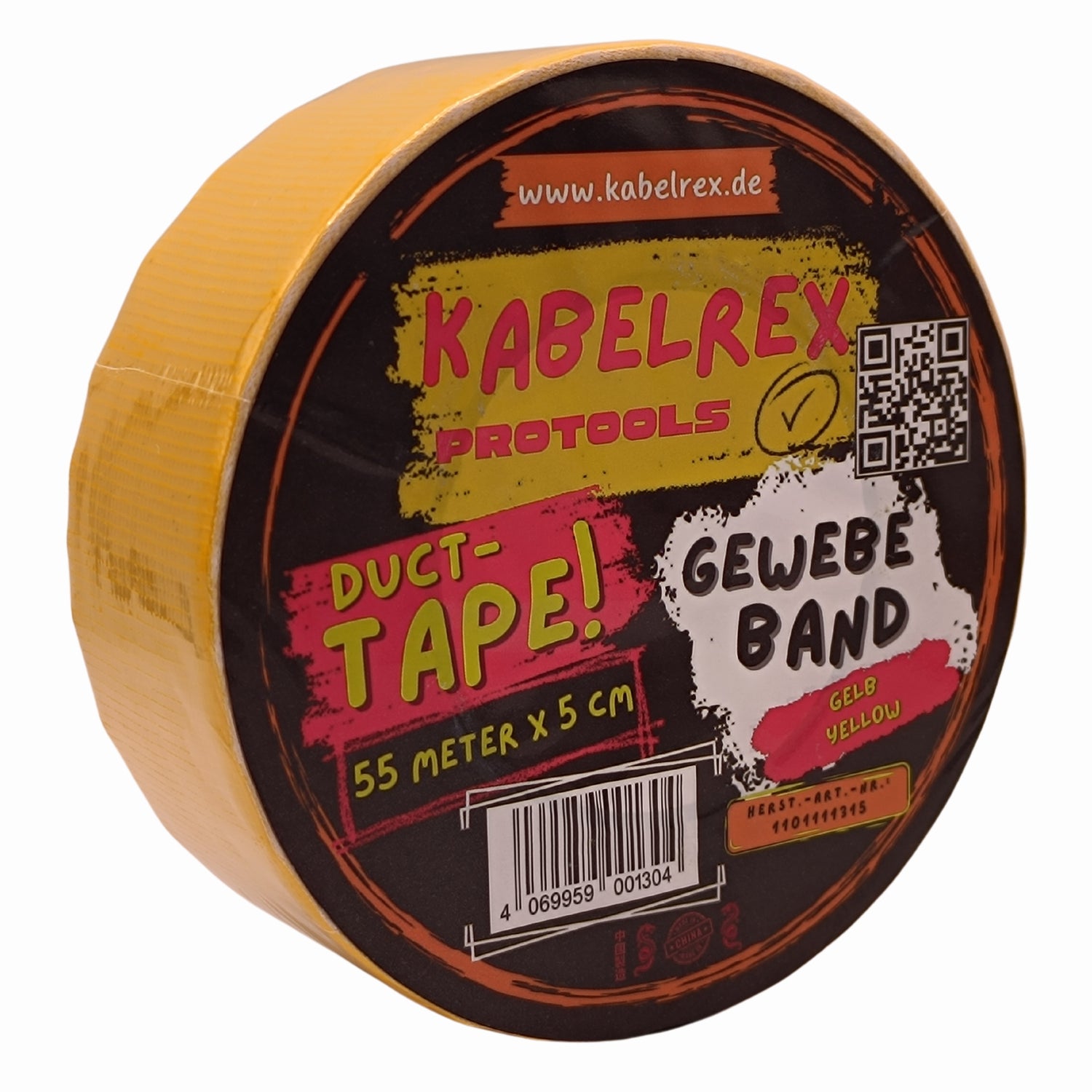 Duct Tape Gelb – 5 cm x 55 m Extra Stark & 10% Mehr Länge!