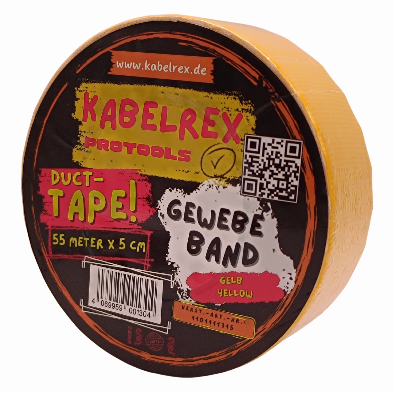 Duct Tape Gelb – 5 cm x 55 m Extra Stark & 10% Mehr Länge!