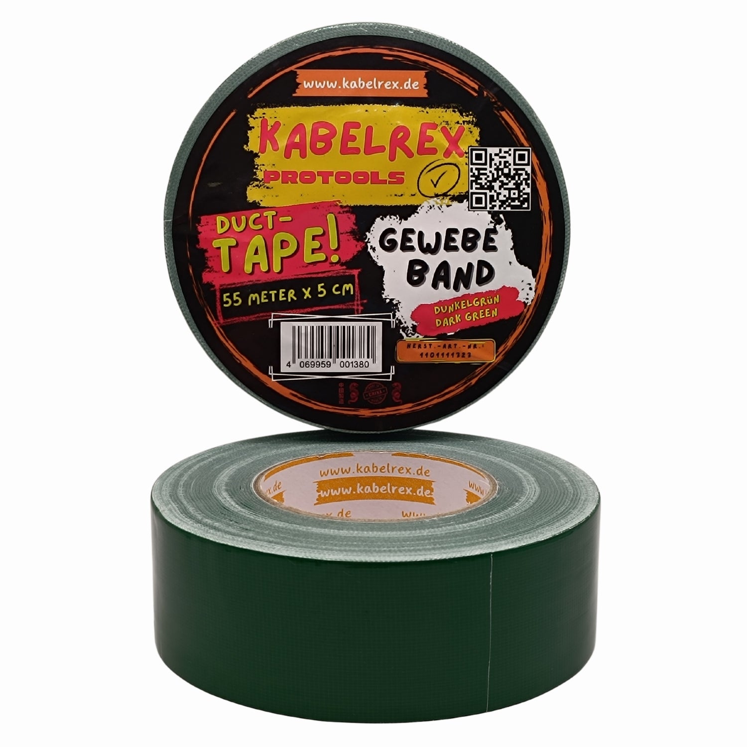 Duct Tape Dunkel Grün – 5 cm x 55 m Extra Stark & 10% Mehr Länge!