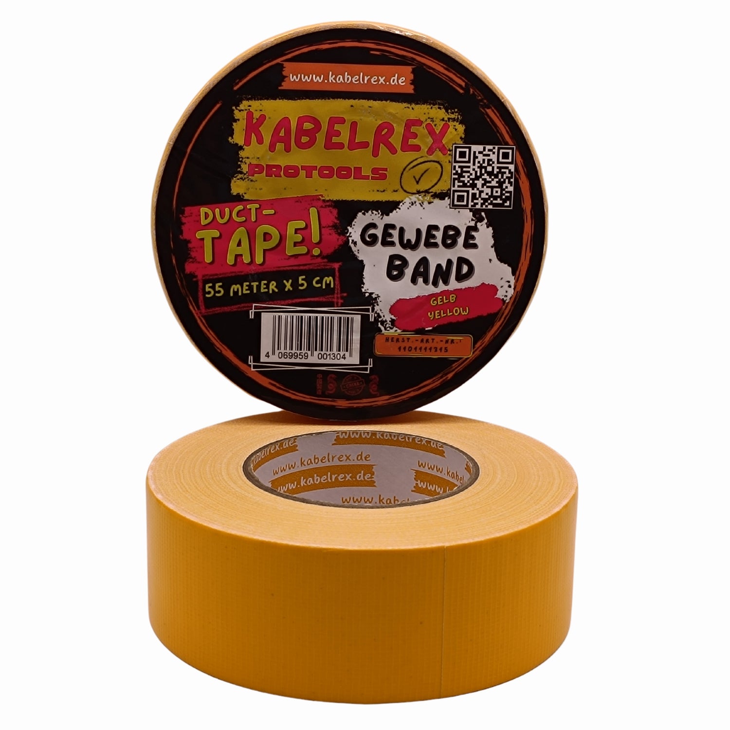 Duct Tape Gelb – 5 cm x 55 m Extra Stark & 10% Mehr Länge!