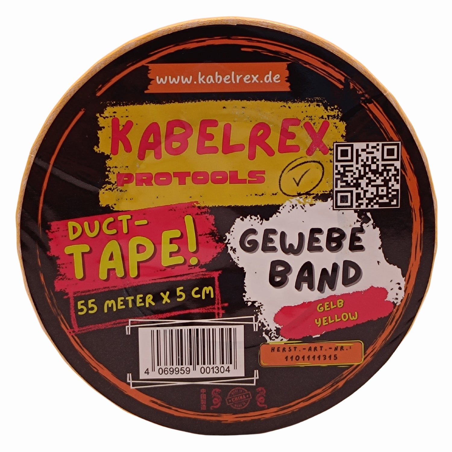 Duct Tape Gelb – 5 cm x 55 m Extra Stark & 10% Mehr Länge!