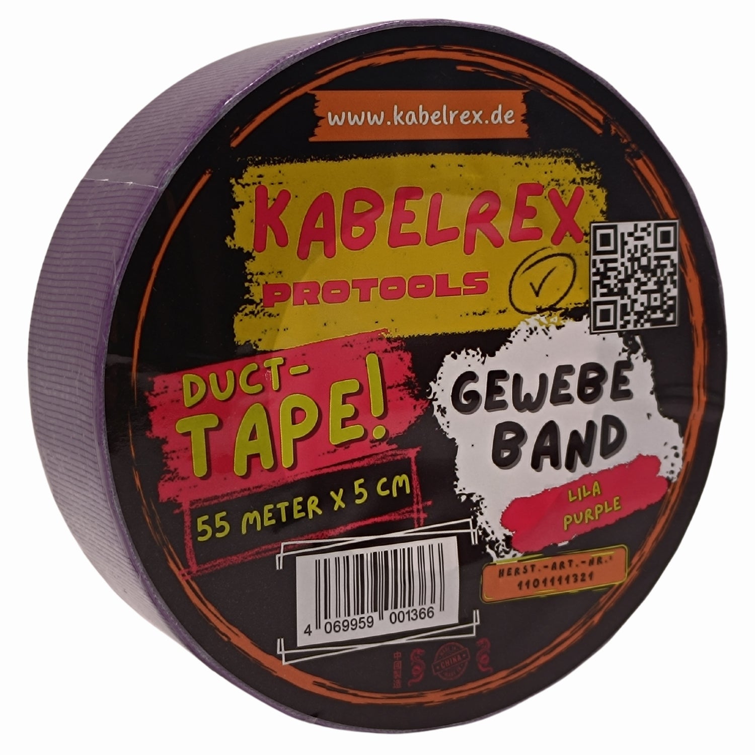 Duct Tape Lila – 5 cm x 55 m Extra Stark & 10% Mehr Länge!